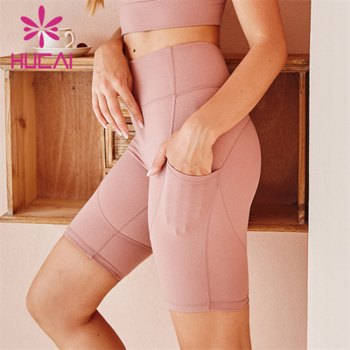 Pure Color High Waist Cycling Shorts Wholesale Customization