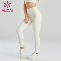 Wholesale White High Waist Stretch Hip Leggings