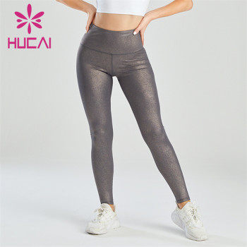 Black Bronzing High Waist Hip Leggings Wholesale Supplier