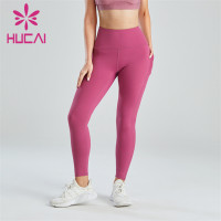 Gym Ladies Sexy Pink Hip Leggings Custom Manufacturer