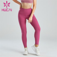 Gym Ladies Sexy Pink Hip Leggings Custom Manufacturer