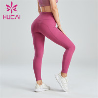 Gym Ladies Sexy Pink Hip Leggings Custom Manufacturer