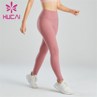 Tender Pink High-waist Slim-fit Buttocks Leggings China Manufacturer