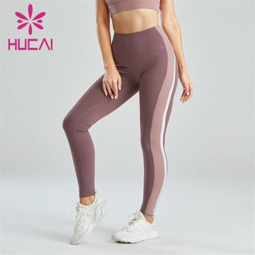 Three-color Stitching High Waist Hip Leggings Custom Manufacturer