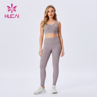 new design Custom fabric wholesale sportswear sport bra suit fitness wear manufacturer