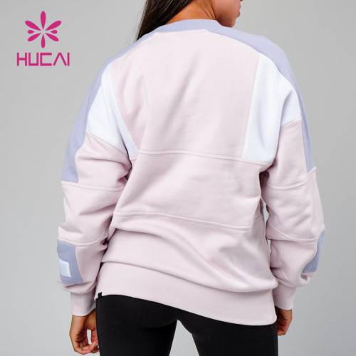 2022 clashing stitching hoodie fleece sportswear supplier
