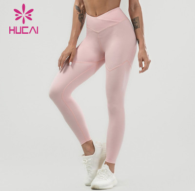 ODM Fashion Pink High-Waist Hip-Lifting Leggings Customization