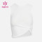 ODM New Design Custom Female  Elastic Crop Top Sports Bra  China Clothes Factory