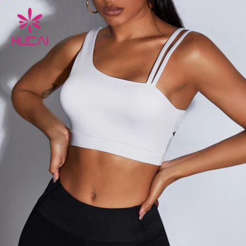 New Design Customized Fashion Drawstring Back Hollow Sports Bra China Manufacturer