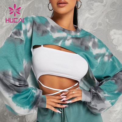 Fashion Women Tie Dye Hollow Carved Design Hoodie  Manufactured In China