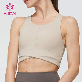 OEM Women Elastic Hollow Out Custom Breathable Fitness Sports Bra