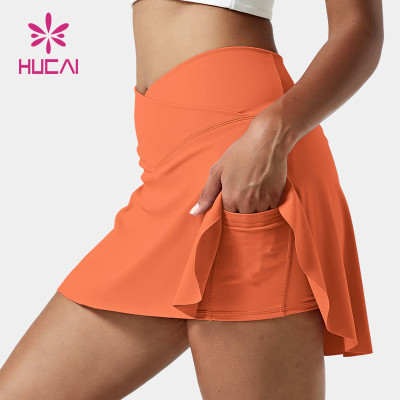 Women Custom Pockets Sport Skirt Leisure pleated skirt Manufacturer In China