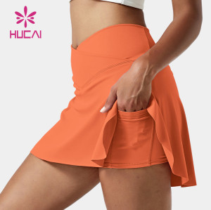 Women Custom Pockets Sport Skirt Leisure pleated skirt Manufacturer In China