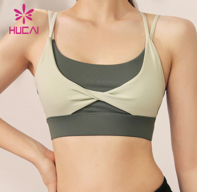 New Design Recycled Fabrics Yoga Sports Bra China Hucai Sportwear Manufacturers