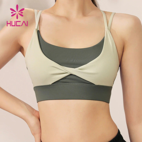 New Design Recycled Fabrics Yoga Sports Bra China Hucai Sportwear Manufacturers