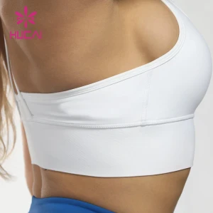Hot Sale Zipper  White Sports Bra China Manufacturer