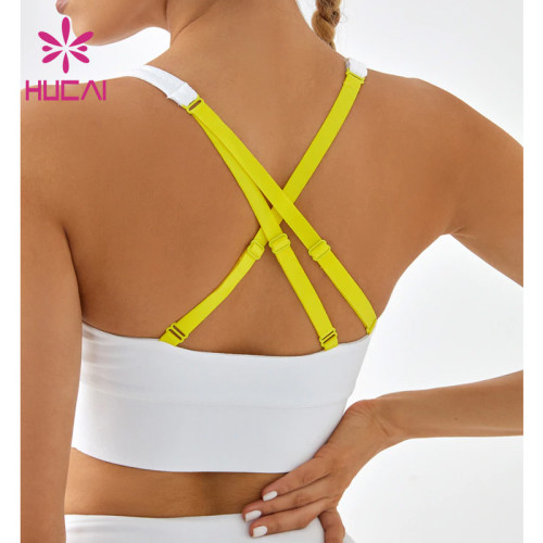 Hot Sale Contracted Style  White Sports Bra China Manufacturer