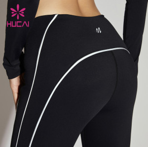 Reflective Strip Design High Elastic Fabric Leggings China Leggings Supplier