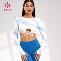 Printed Ice Silk Sunscreen Top T Shirts Female Hucai Sportswear Manufacturer
