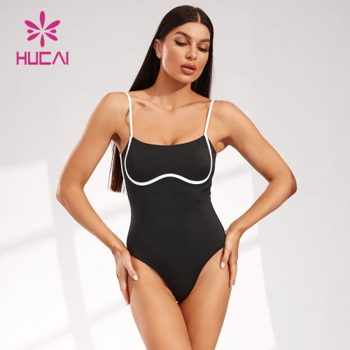 Black|White Line Splicing Design One-pieces Jumpsuit Sportswear China Manufacturer