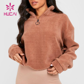 Luxury Fashion Cashmere Grain Fabric Long Sleeve Female Hucai Sportswear Manufacturer