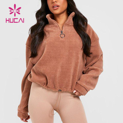 Luxury Fashion Cashmere Grain Fabric Long Sleeve Female Hucai Sportswear Manufacturer