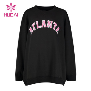 Fashion Style Big Logo Design Long Sleeve T Shirts Female Hucai Sportswear Manufacturer