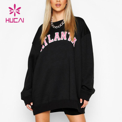 Fashion Style Big Logo Design Long Sleeve T Shirts Female Hucai Sportswear Manufacturer