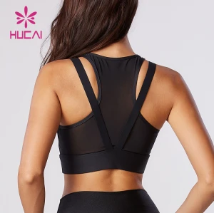 Mesh splicing | double fabric Design Sports Bra Women China Manufacturer
