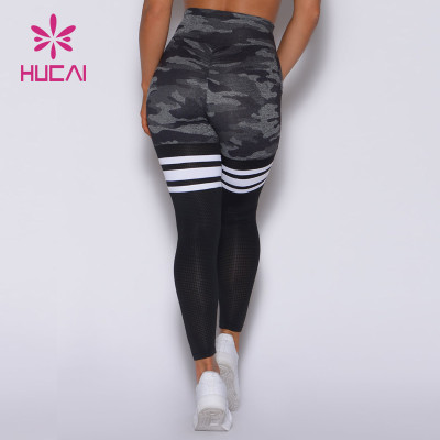 HUCAI ODM Camo Printing High Waisted Women Sports Yoga Leggings Supplier