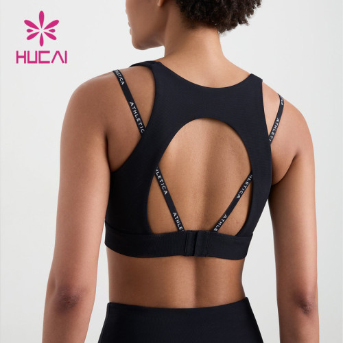 HUCAI Great Quality Cross Harness Bras Back Hollow Sport Fitness China Manufacturer