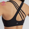 Hucai Odm Wholesale Shoulder Strap Overlay Criss Cross Yoga Sports Bras Manufacturer