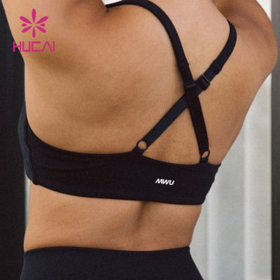 Hucai ODM Wholesale Adjustable Straps Special Design Yoga Sports Bras Manufacturer