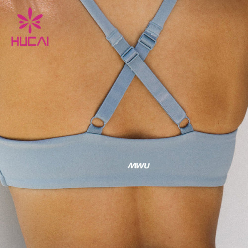 Hucai ODM Wholesale Adjustable Straps Special Design Yoga Sports Bras Manufacturer