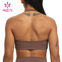 Hucai ODM Wholesale Yoga Strapless design Around The Neck  Sports Bras Premium Quality