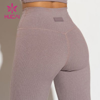 HUCAI Great Quality "V" Waist Design Flared Pants China Knit Yoga Leggings Supplier