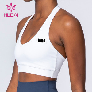 HUCAI Hot Sale Yoga Strapless Design Around The Neck  Sports Bras Premium Quality