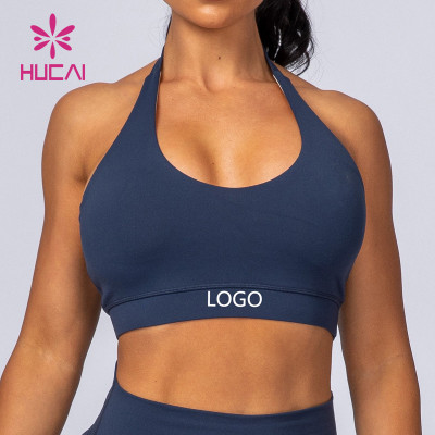 HUCAI Hot Sale Yoga Strapless Design Around The Neck  Sports Bras Premium Quality