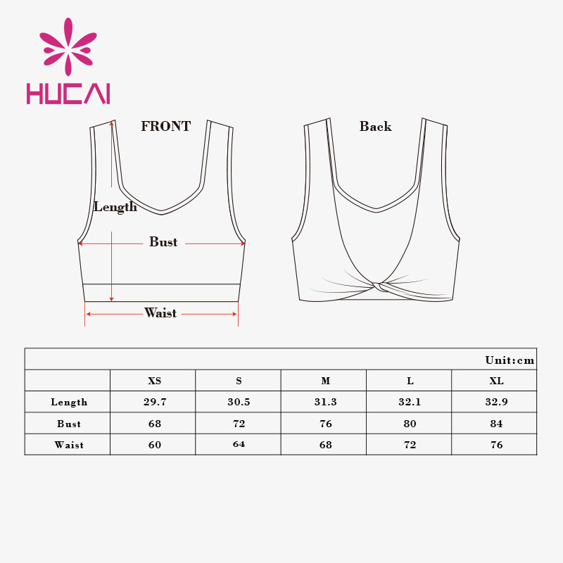 HUCAI  Yoga Bras Size