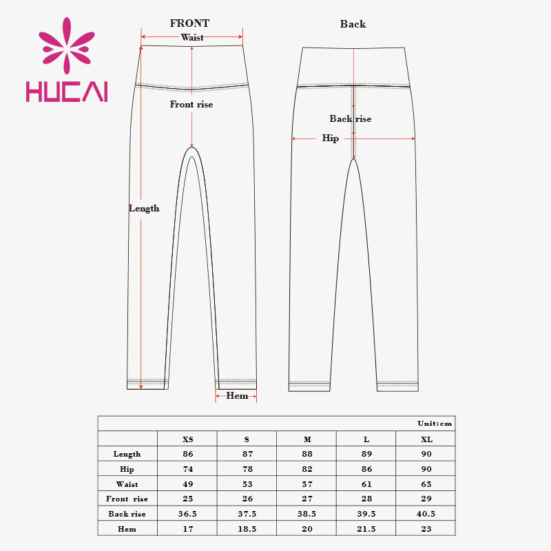 HUCAI Women's Yoga Leggings Size