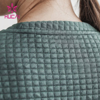 HUCAI New Design Sportswear Waffle Fabric Hoodies For Women ODM/OEM China Manufacturer