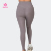 HUCAI Custom Full Length Leggings Polyester Fabric Women Yoga Clothing Manufacturer