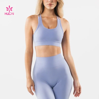 HUCAI Private Label Medium-Impact Sports Bras Soft Comfortable Premium Quality China