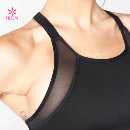 Hucai Fashion High Support Y Back Sport Bra for Women China OEM Clothes Factory