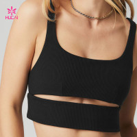 HUCAI Private Label Scoop Neck Sports Bras High Quality China OEM Supplier