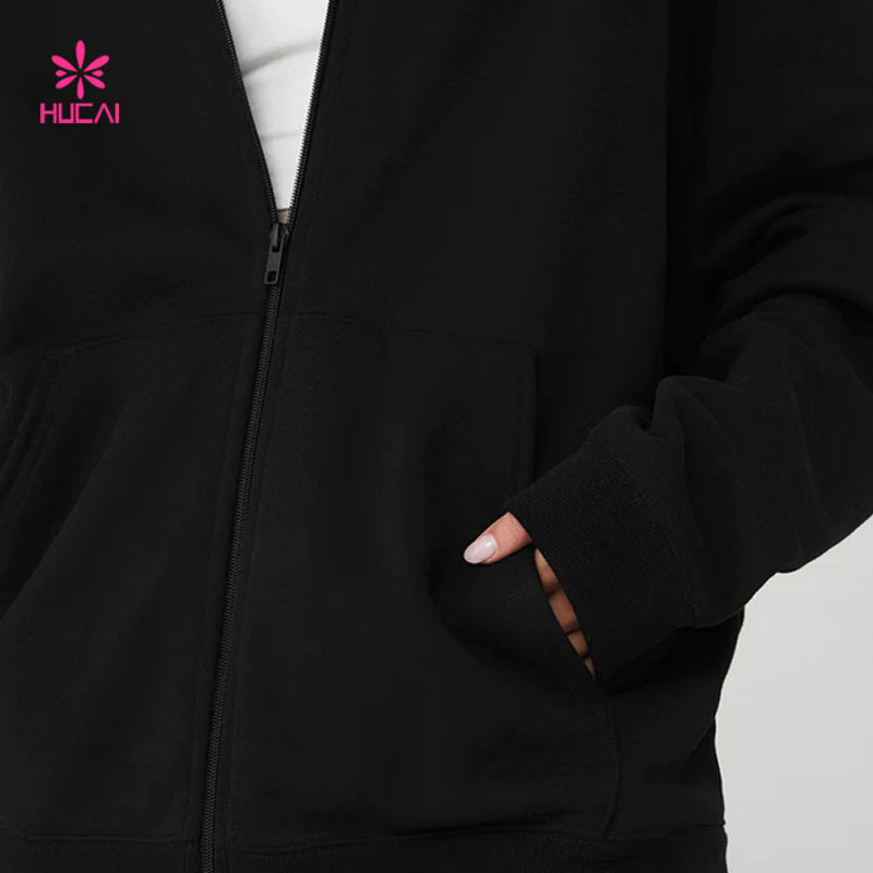 Women cotton plain hoodie