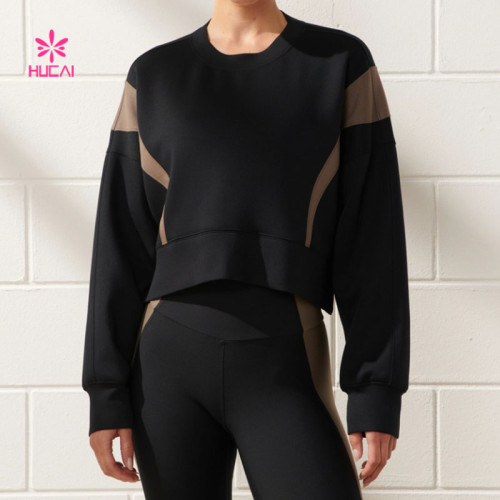 HUCAI OEM Long-sleeve Sweatshirt Super Soft Active Fabric Custom Activewear China