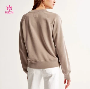 HUCAI OEM Soft Fleece Sweatshirt On-trend Style Custom 2024 Activewear Supplier