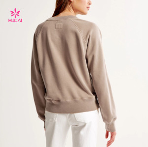 HUCAI OEM Soft Fleece Sweatshirt On-trend Style Custom 2024 Activewear Supplier