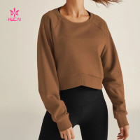 HUCAI Private Brand Cropped Sweatshirt Softest Fleece Fabric Gym Wear Manufacturer
